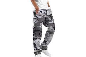 Camo Cargo Pants for Men Casual Straight Leg Tactical Pants Relaxed Fit Combat Cargo Pant Outdoor Trouser with Pockets