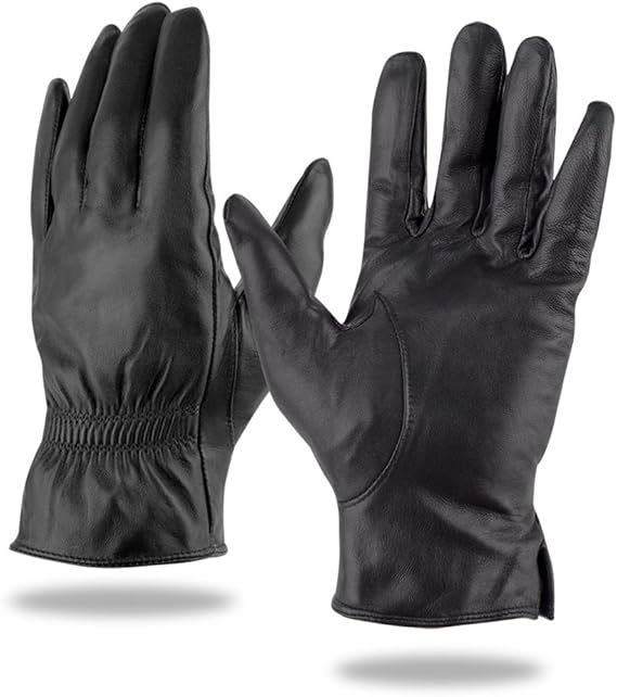 Amazon Co Jp 寒い冬でもぬくぬくメンズスマホ手袋本革 ギャザー入りで動きやすい シックおしゃれ革手袋 メンズグローブ スマートフォン タブレットに 両指操作可能 服 ファッション小物