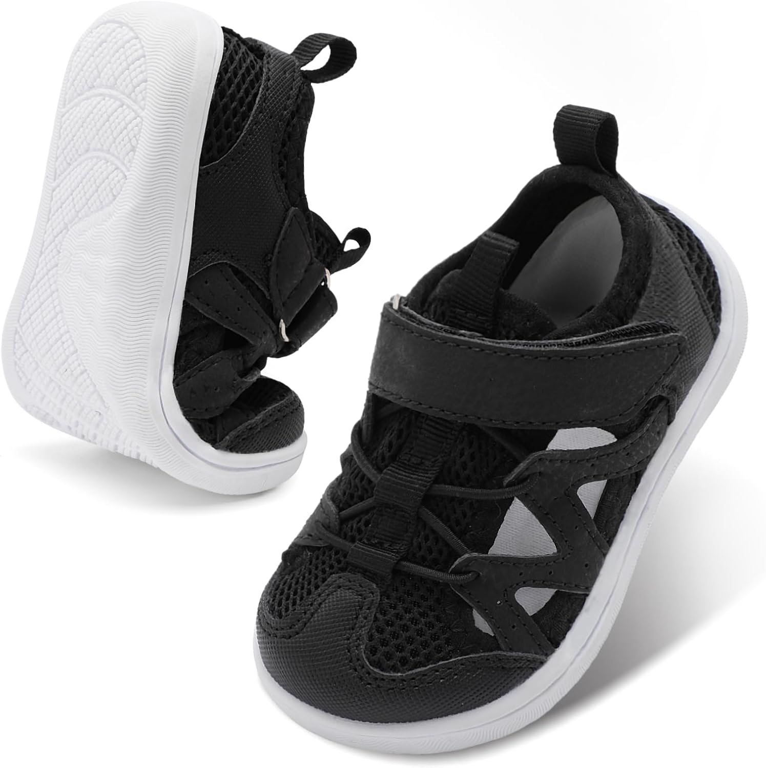 BARERUN Toddler Sandals Barefoot Kids Water Shoes Wide Boys Girls Summer Non-Slip Beach Swim Pool Hiking Sport Auqa Sandals Breathable Indoor Outdoor Walking Shoes