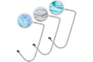 Knocent Purse Hook Handbag Hangers for Table Storage Decor, Womens Bag Hanger Holder (L Blue & Grey, 3Pack)
