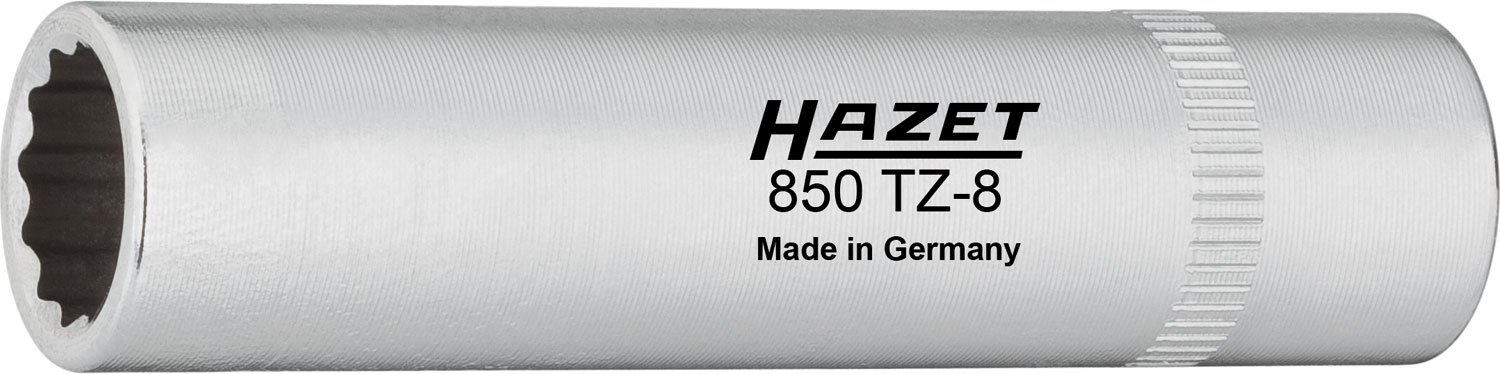 HAZET 850TZ-8 50 mm 12-Point Traction Profile Timing Chain Cover Socket - Chrome-Plated