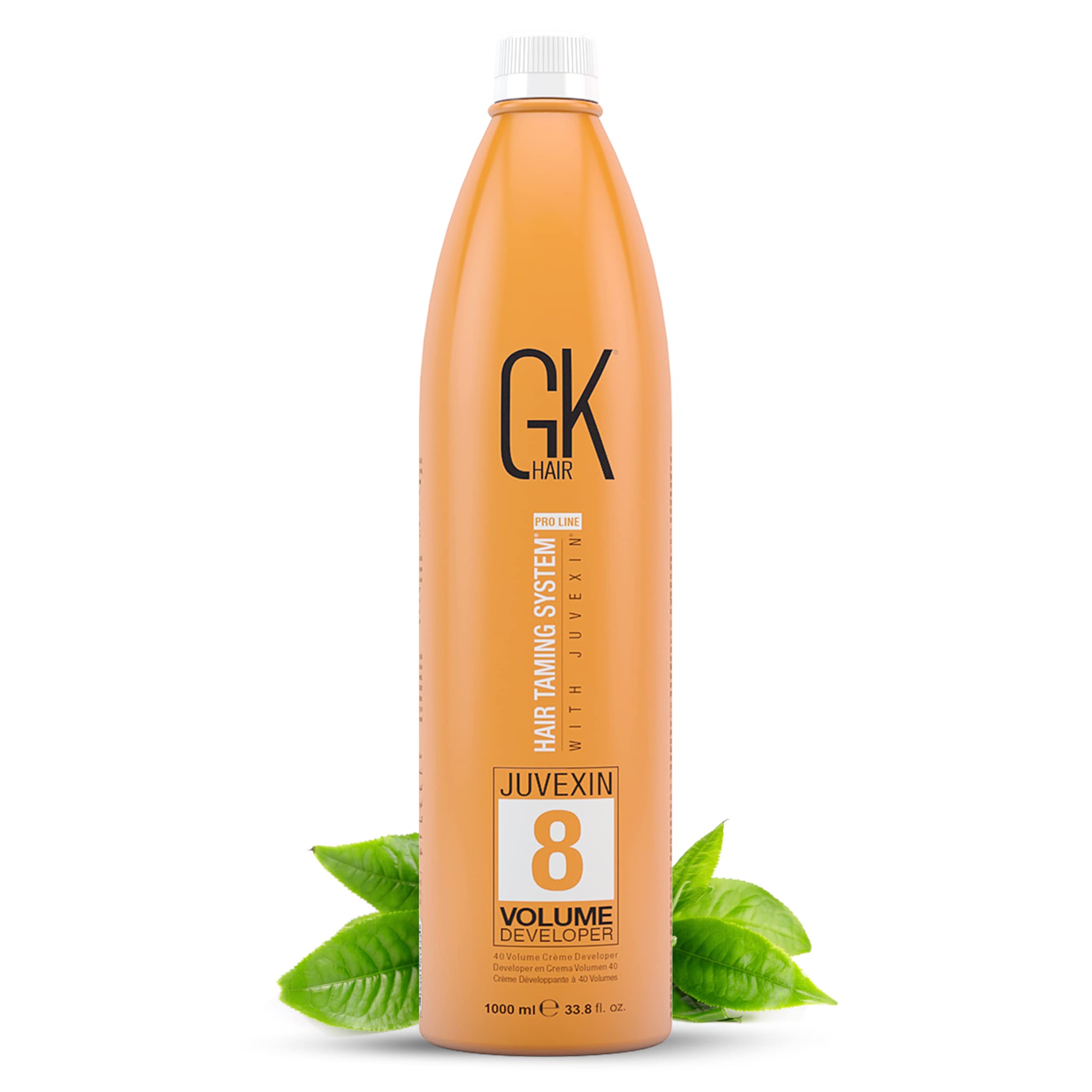 Global Keratin GK HAIR Professional Hair Creme 8 Volume Developer 1000ml for Hair Coloring Bleach - High-Performance Long Lasting Semi-Permanent Hair Color Toner Dye