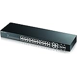 Zyxel 24-Port Gigabit Ethernet Smart Managed Switch - Fanless Design with 4 Gigabit Combo Ports [GS1920-24]