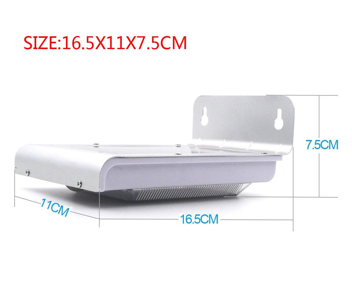 Solarmks PB-1805 SL-S-16 Motion Sensor Solar Lights 16 LED Auto Waterproof for Outdoor Garden Fence Wall Step (2-Pack)