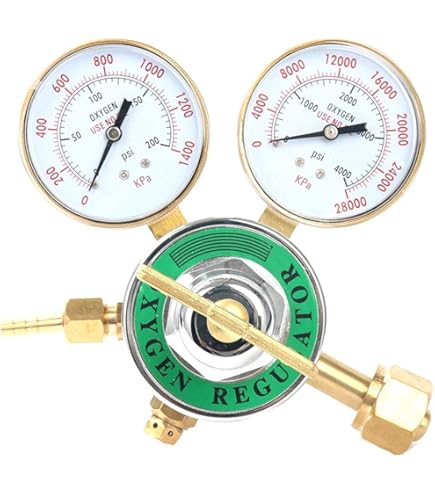 Yaetek Oxygen Regulator Large Tank Gauge Cutting Torch Regulator