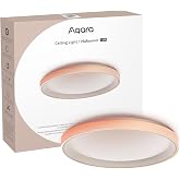 Aqara LED Ceiling Light T1M, Matter Over Bridge, Requires Zigbee 3.0 HUB | RGB+IC with Gradient Effects and 16 Million Colors, 40W 3450lm, 2700-6500K Tunable White, Supports HomeKit Alexa and IFTTT