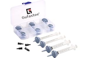 Gufastoe 10 Pack Original+Mini Grey Nipples with Syringes for Pets and Wildlifes