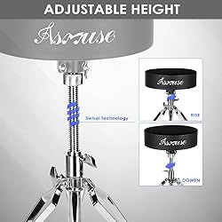 Asmuse Drum Throne Drum Stool, Adjustable Height