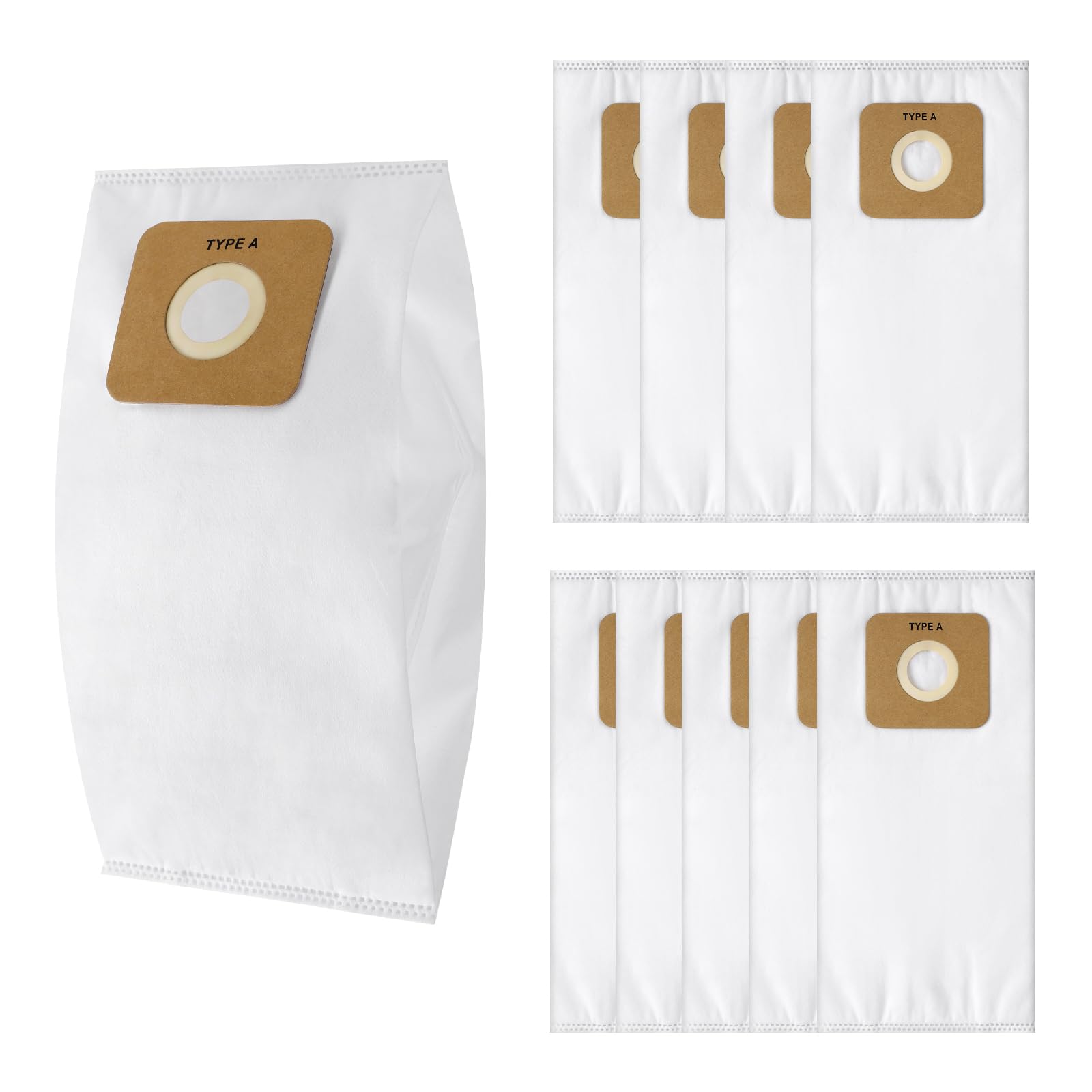 Photo 1 of 10 Pack Type A HEPA Vacuum Bags Replacement for Riccar Upright Vacuums 2000 4000 R100 R200 R300 R300C R500 R600 R700 R800 R800C 5000 6000, Part RAH-6/SAH-6