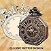 Watch,Mens Pocket Watch,Classic Skeleton Steampunk Mechanical Automatic Hand Wind Watch