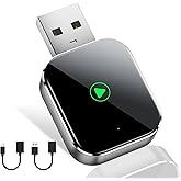 Mini CarPlay Wireless Adapter for Apple iPhone - Converts Wired to Wireless CarPlay Adapter, CarPlay Dongle Stick for Apple Wired CarPlay Cars & for iPhone iOS 10+, USB & Type-C, Plug & Play