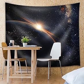 The Earth Making a Rotation with The Horizon - Fabric Tapestry, Home Decor - 51x60 inches