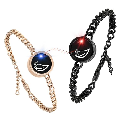 EAOYAO Long Distance Touch Bracelets,Couples Bracelets, Remote