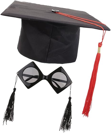 Amazon メガネ 学士帽 卒業キャップ 2点セット 卒業式 コスチューム ブラック コスプレ 仮装 通販
