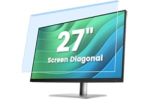 F FORITO 27 Inch Anti Blue Light Screen Protector Panel for Computer Monitor, Anti-Glare Matte Acrylic Hanging Filter for 27 