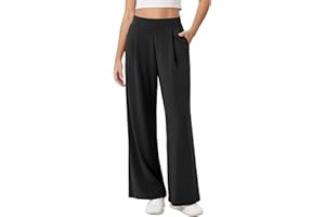 ODODOS Modal Soft Wide Leg Pants for Women High Waist Casual Relaxed Pants with Pockets-27/29"/ 31" Inseam
