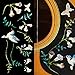 Assorted Hummingbird -Inlay Stickers Set- Abalone Blue