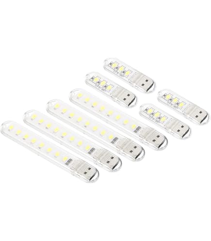 12 LED Super Bright White Piranha Board Night Light Module – DC 3V-5V, 5mm High Brightness LEDs, 200mA, ~1W, 45x28x10mm, With Mounting Holes For DIY Projects