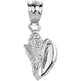 Dainty 925 Sterling Silver SeaShell Charm Pendant
