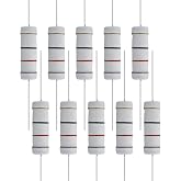 FOCMKEAS 10 PCS 82 Ohm Resistor Axial Lead, 5W Metal Oxide Film Resistor | 5% Tolerance, Flame Proof for DIY Electronic, Audio-Video Projects