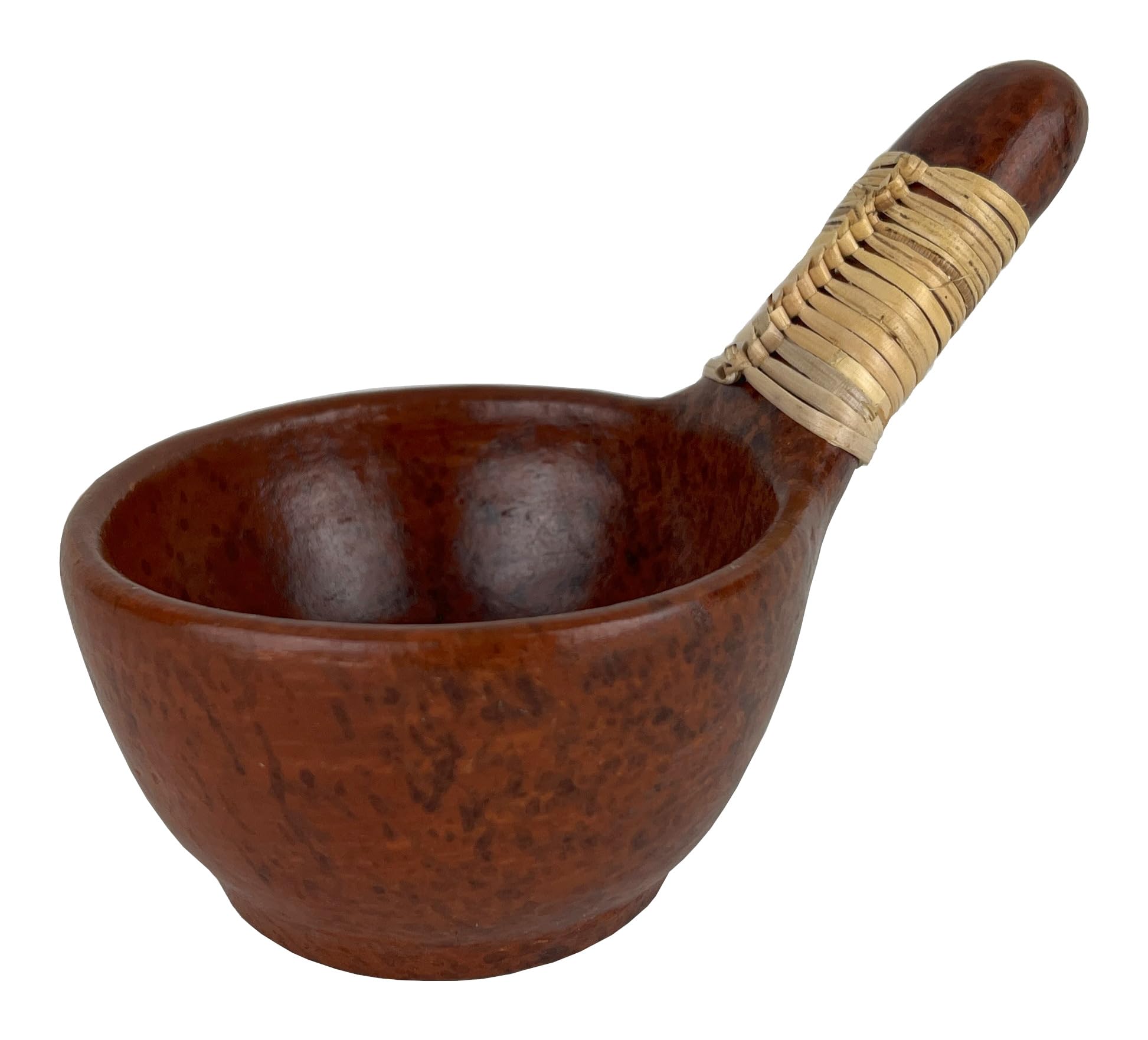 Bitto Osiris Terracota Incense Bowl Incense Burner with Raffia Handle Decorative Scent Length 16.5 cm Height 6 cm Diameter 10 cm