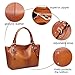 S-ZONE Women's Vintage Genuine Leather Shoulder Bag Handbag Crossbody Bag Ladies Purse Large Capacity
