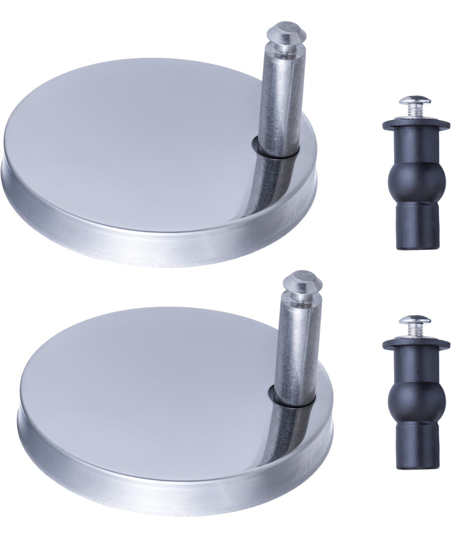 YoiYee Quick Release Toilet Seat Hinges Fixings - 2 Pack with Spare Expanding Rubber Screws Nuts Bolts for WC Toilet Blind Holes