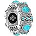 fastgo Compatible with Apple Watch Band 38mm 40mm 41mm, Bohemian Ethnic Antique Jewelry Style Bracelet Strap for Iwatch SE & Series 9 Ultra 8/7/ 6/5/4/3/2/1(38/40/41mm)