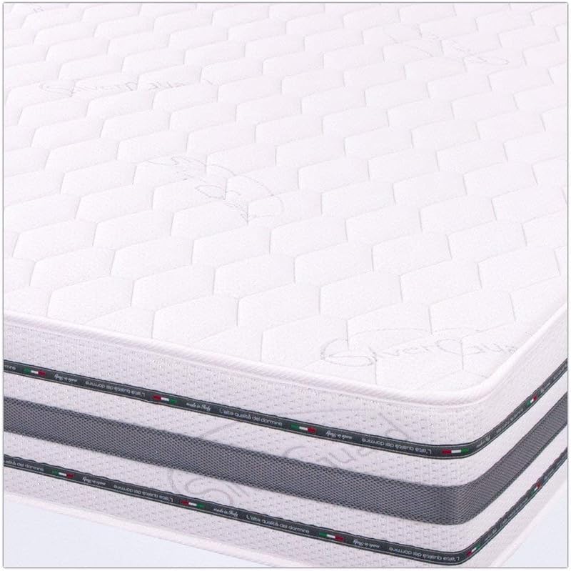 i sogni italiani Matelas 160 x 195 x 22 cm - Mousse à mémoire de forme, revêtement Silver | Sommo