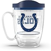 Tervis Made in USA Double Walled NFL Indianapolis Colts Insulated Tumbler Cup Keeps Drinks Cold & Hot, 16oz Mug, Tradition