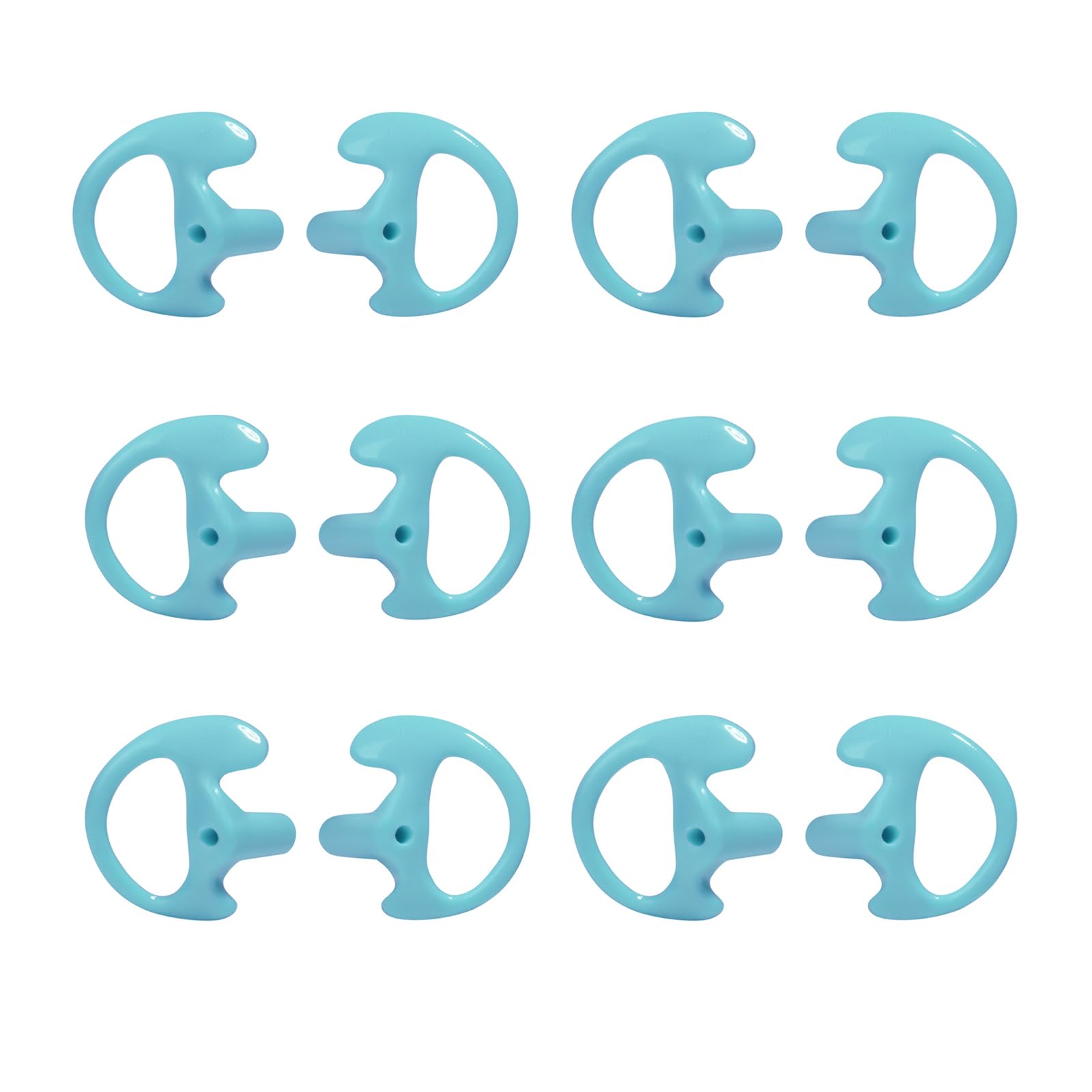 UAYESOK Replacement Earmold Soft Silicone Ear Buds Eartips for Motorola Kenwood Two Way Radio Air Acoustic Coil Tube Walkie Talkie Covert Earpiece Headset (Small*6, Blue)