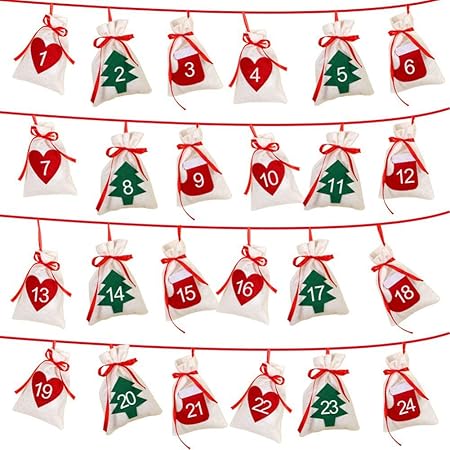 Decorazioni Natalizie 2020.Saniswink Decorazioni Natalizie Calendario 2019 2020 Planner 24 30pcs Natale Capodanno Appeso Regalo Candy Bag Calendario Home Decorazioni Per Albero Di Natale 24 Amazon It Casa E Cucina