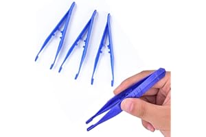LxcshLjx 60Pcs Disposable Tweezers, Plastic Tweezers, First Aid Tweezers, Practical Craft, Crafting Bead Forceps Tool, Creati