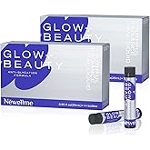 NEWELLME Liquid Collagen Shots with Hyaluronic Acid, 18,000mg Multi Collagen Peptides, Sugar Free Ready-to-Drink Collagen Supplement for Hair Skin Nails, 28 Bottles