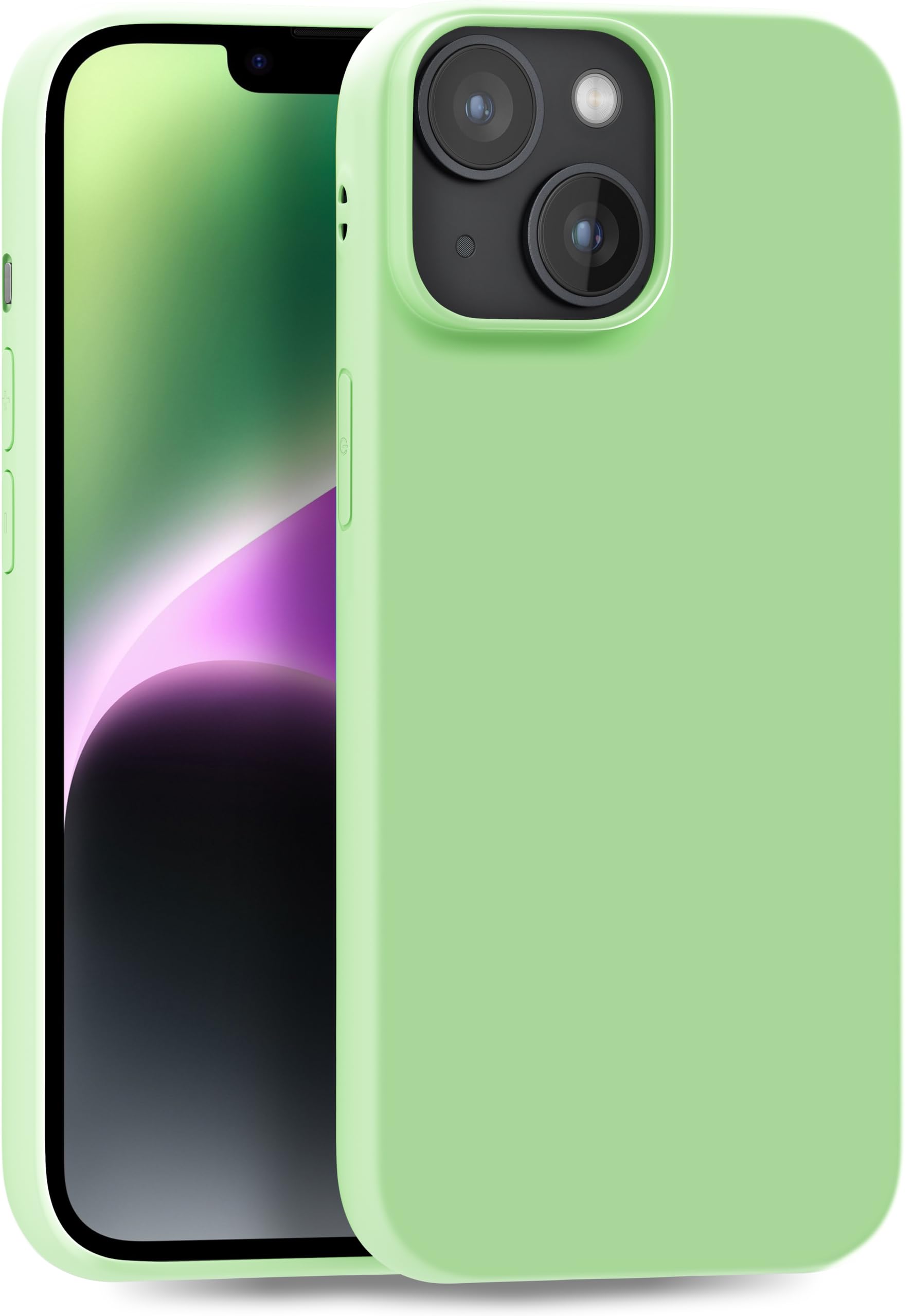 MyGadget TPU Case for iPhone 14 - [ Camera Protection & Anti Fingerprint ] - Silicone Cover with Soft Touch & Anti Scratch Shell - Green