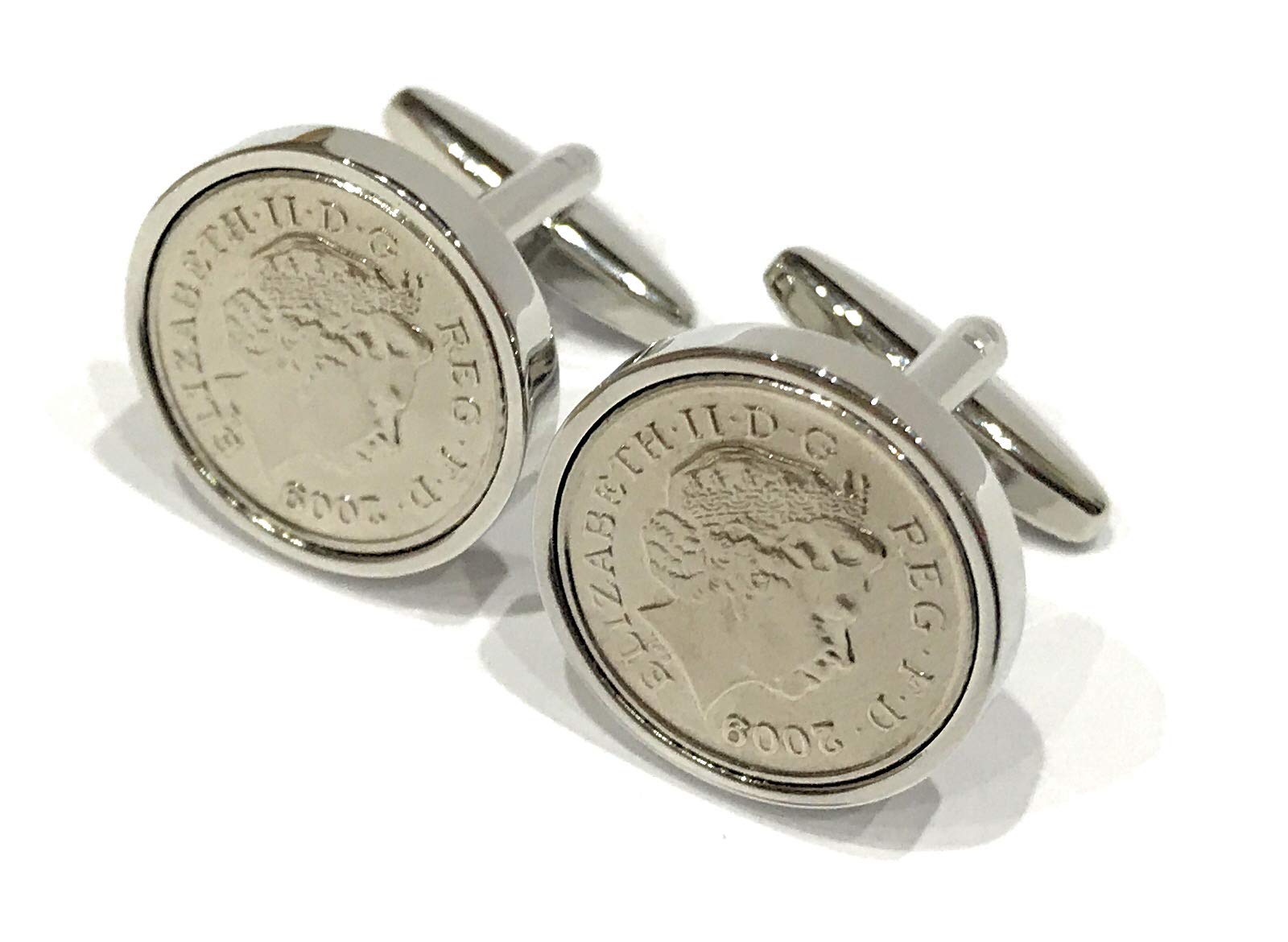 Premium 2001 25th wedding Anniversary 25 year birthday/Anniversary 2001 Coin cufflinks