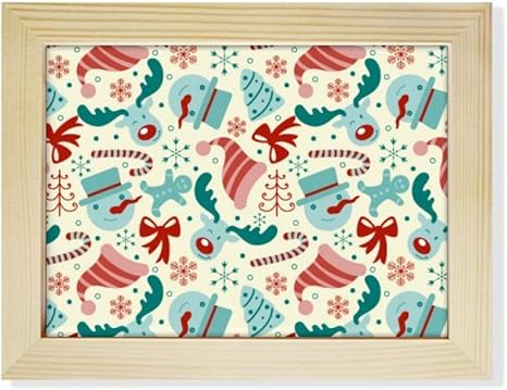 Amazon Co Jp Diythinker メリークリスマスツリー 抽象イラスト デスクトップフォトフレーム 写真アート装飾絵画 6x8インチ ホーム キッチン