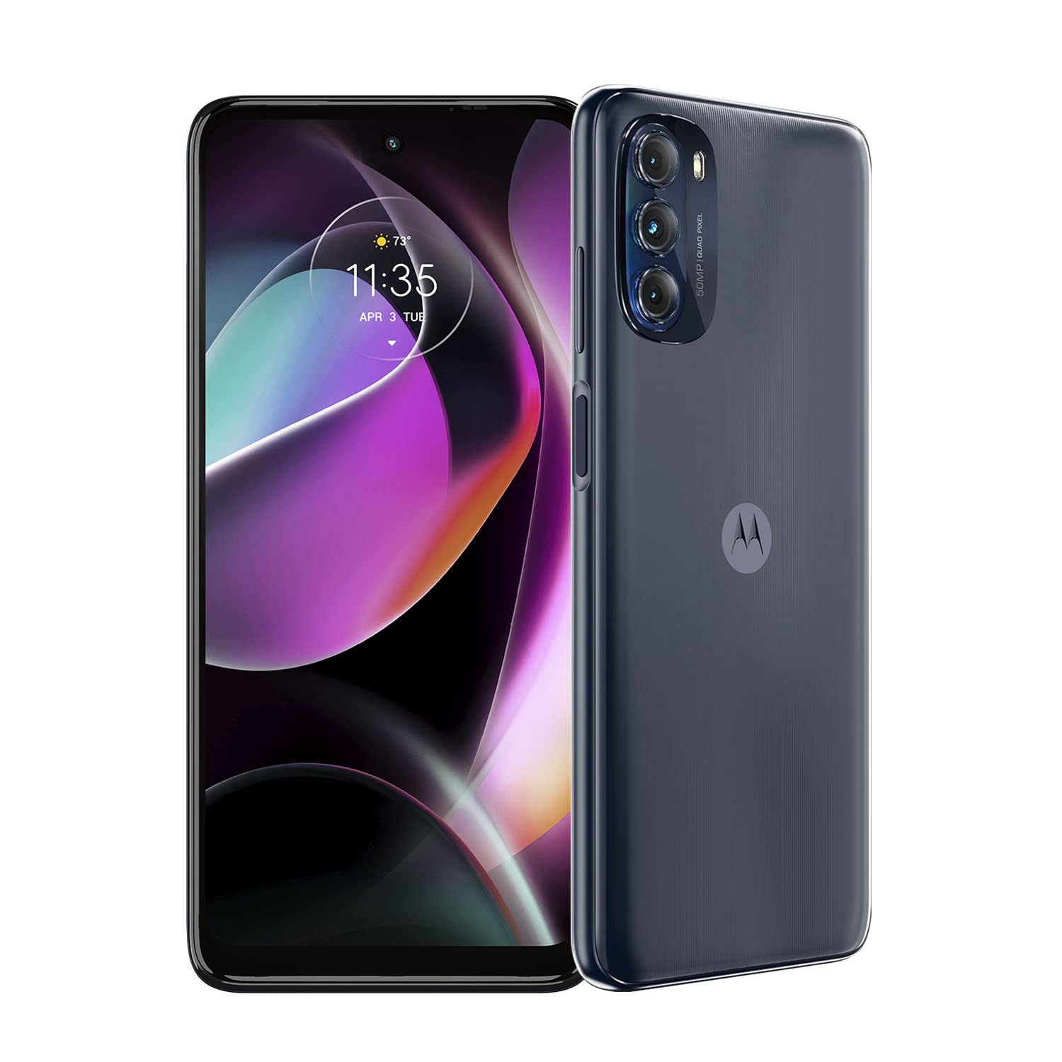Motorola Moto G 5G | 2022 | 2-Day Battery | Unlocked | Made for US 6/256GB | 50 MP Camera | Moonlight Gray & SanDisk 128GB Extreme microSDXC UHS-I Memory Card with Adapter