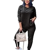 Fixmatti Women's 2 Piece Sweatsuit Long Sleeve Shirts Jogger Pant Set Tracksuit