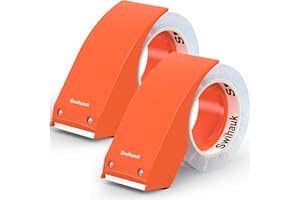 Swihauk 1.88 in x 66.6 YDs Heavy Duty Packing Tape with Dispenser, Strong & Durable Shipping Tape, Packaging Tape, Clear Package Tape for Shipping Moving Storage and Mailing, 2 Roll + 2 Dispenser