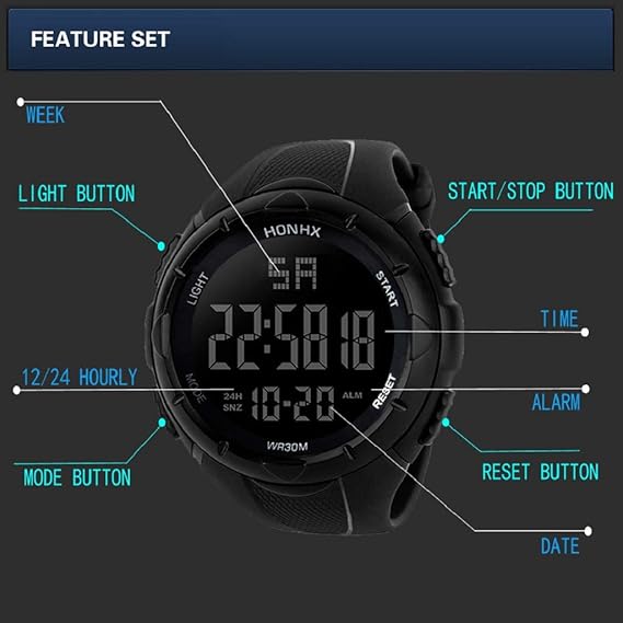 Luckycat Reloj Digital para Hombre para Actividades al Aire Libre ...