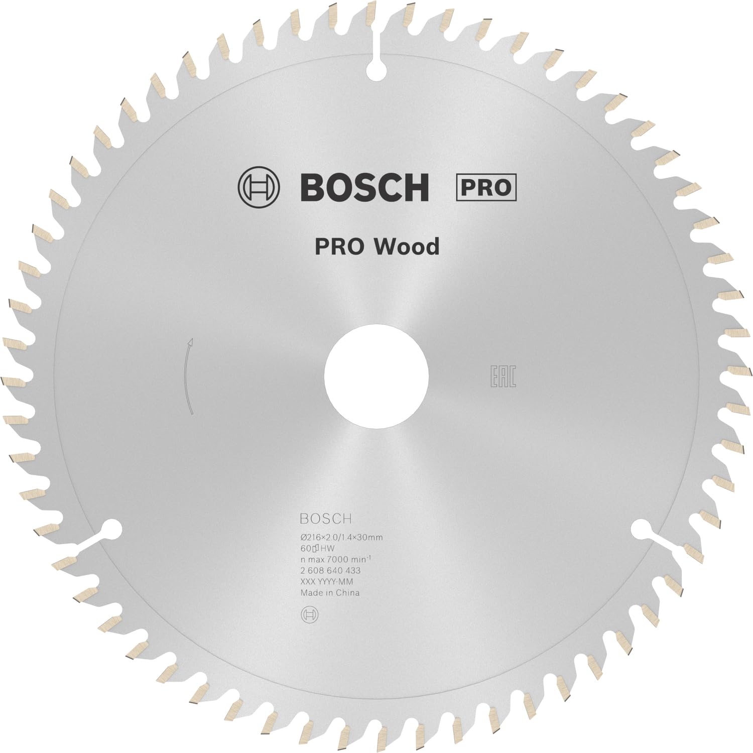 Bosch 1x PRO Wood Circular Saw Blade for Corded Mitre Saws (for Softwood, Hardwood, Ø mm, Professional Accessory Mitre Circular Saw)