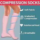 DRESHOW 4 Pairs Compression Socks Women Men Circulation Athletic Running view 5