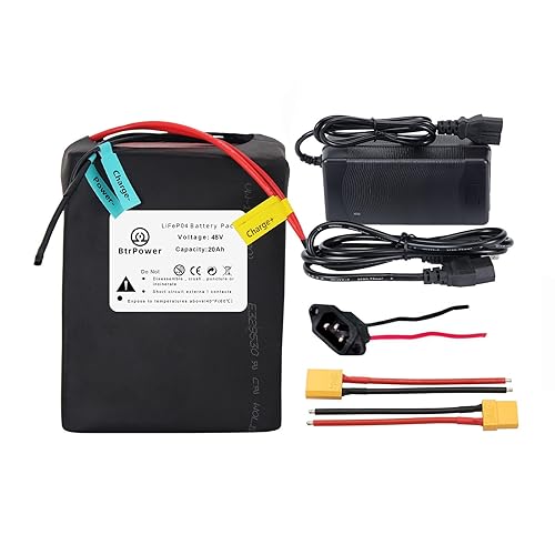 BtrPower 48V 20AH Ebike Battery Lithium Battery Pack for 250W
