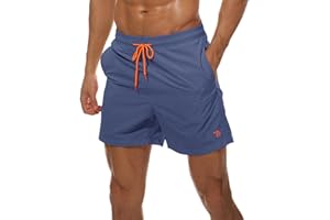 Rdruko Men's Swim Trunks Quick Dry Beach Board Shorts with Pockets