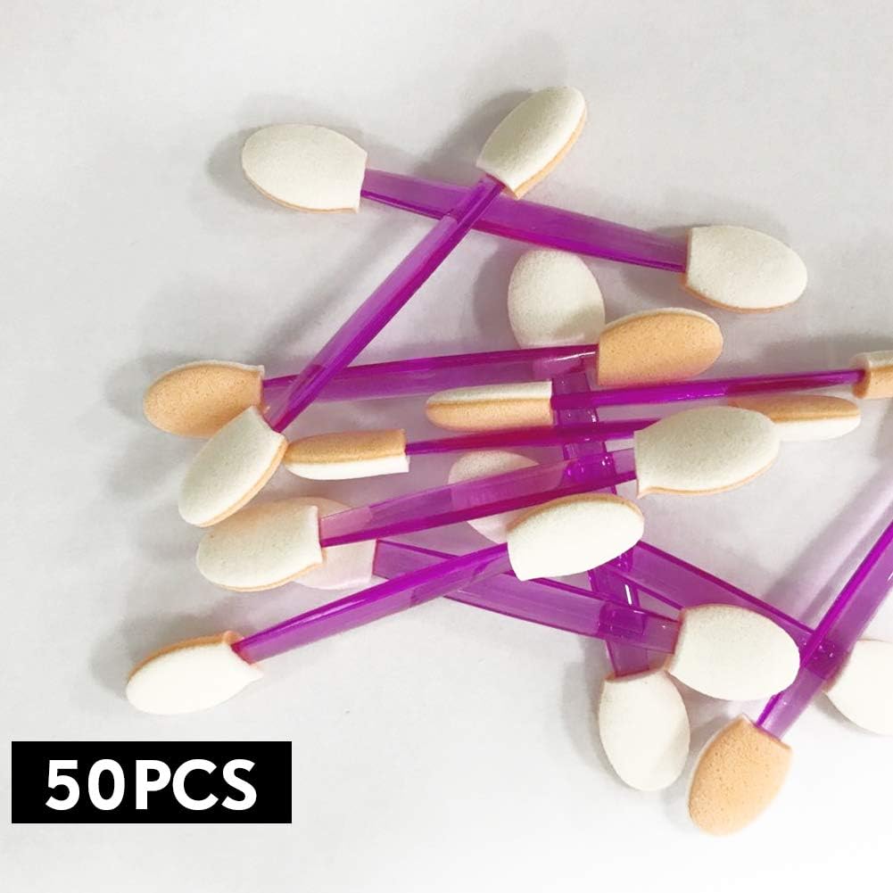50 Pcs Disposable Sponge Eyeshadow Applicator Latex Cotton Eyeshadow