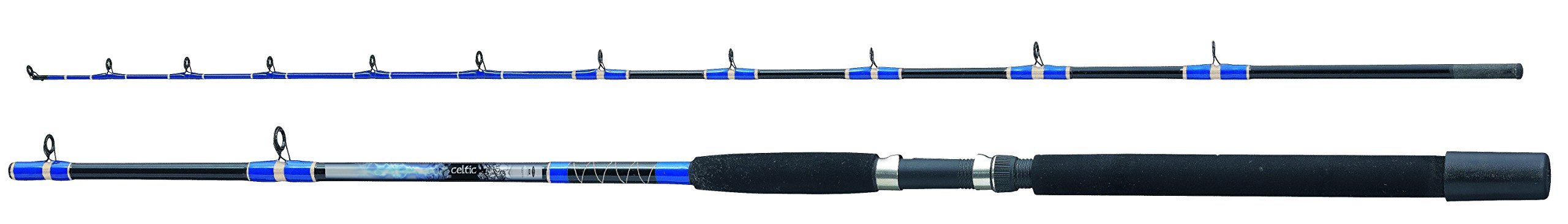 Fladen Celtic Trolling Uptider Rod - Blue/Black/Yellow, 2.4m