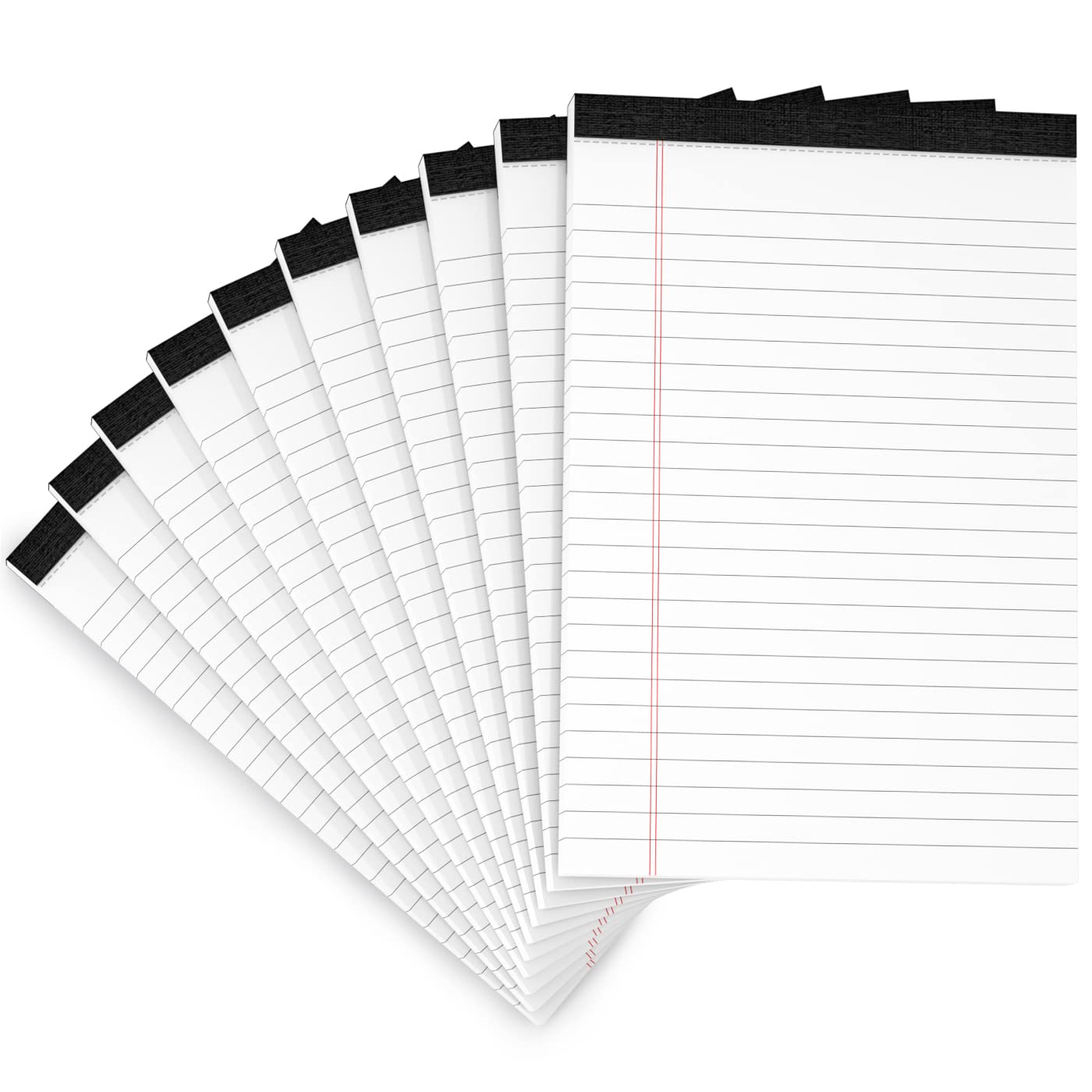 Photo 1 of 10 Pack Legal Pads Writing Pad 5x8 Inch Lined Writing Note Pads Grocery List Notepad Narrow Ruled Writing Pads 5x8 White Small Legal Pad 30 Sheets To Do Notepad 80GSM Paper for School, College, Office