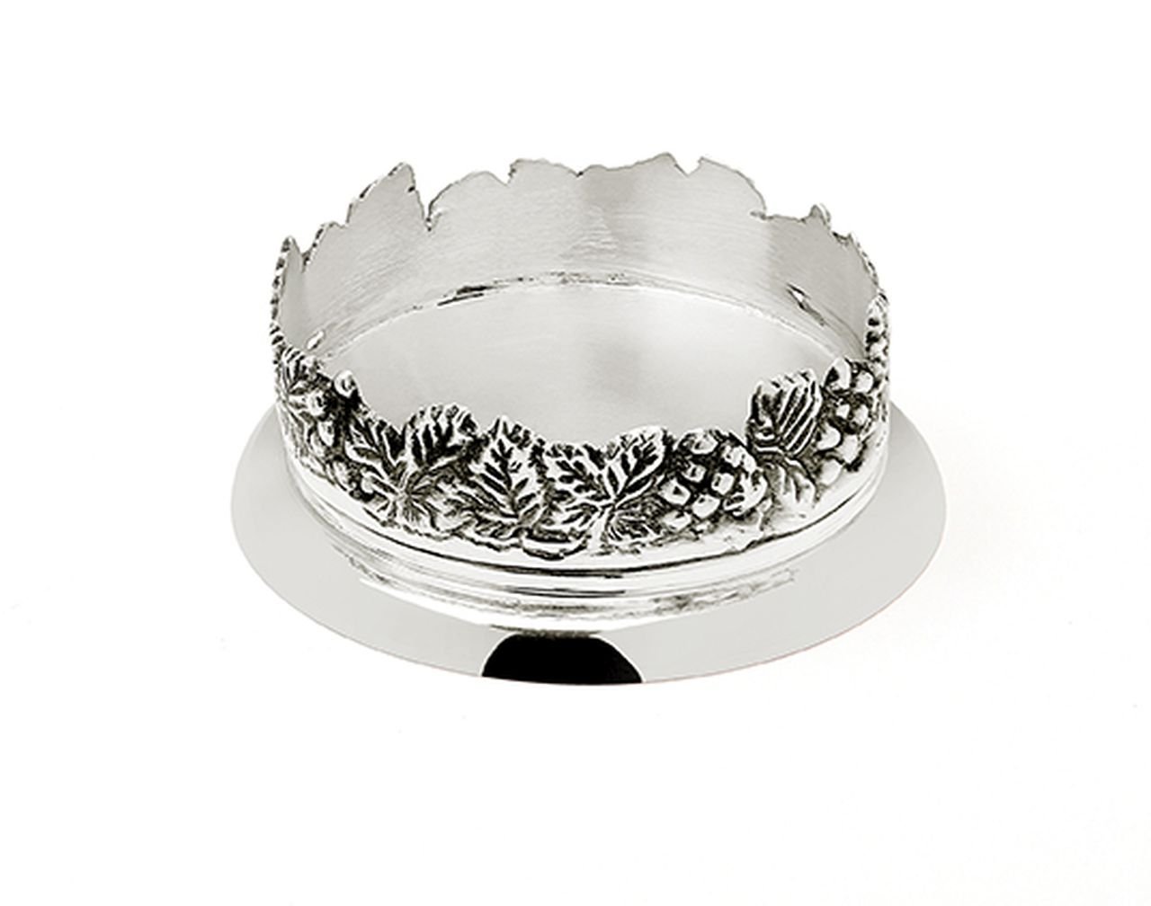 Varotto & Co. Silver Plated Sheffield Coaster Style Grappe Cod.581257 4h cm Diam.14 cm