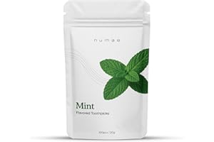 Mint Flavored Toothpicks by Numae (100 Count) Sugar Free, Zero Calorie, Gluten Free, Keto Friendly, Vegan